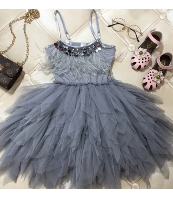 Vestitino baby piume