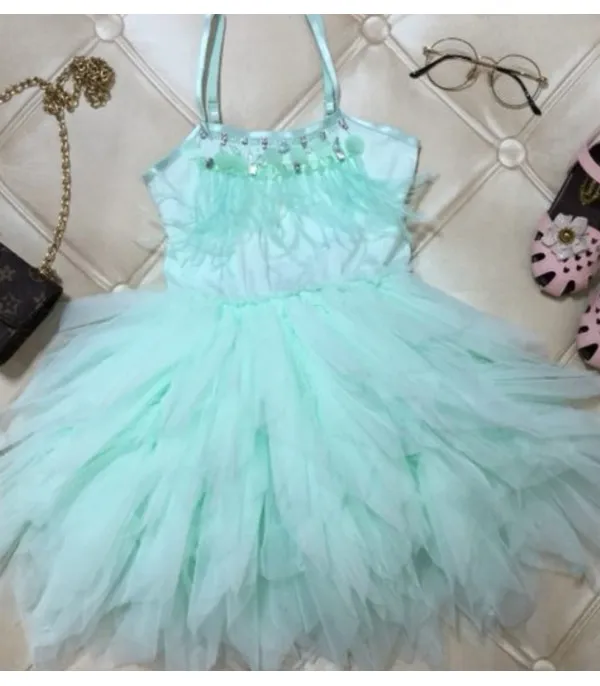 Vestitino baby piume
