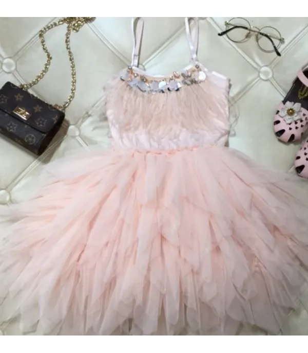 Vestitino baby piume