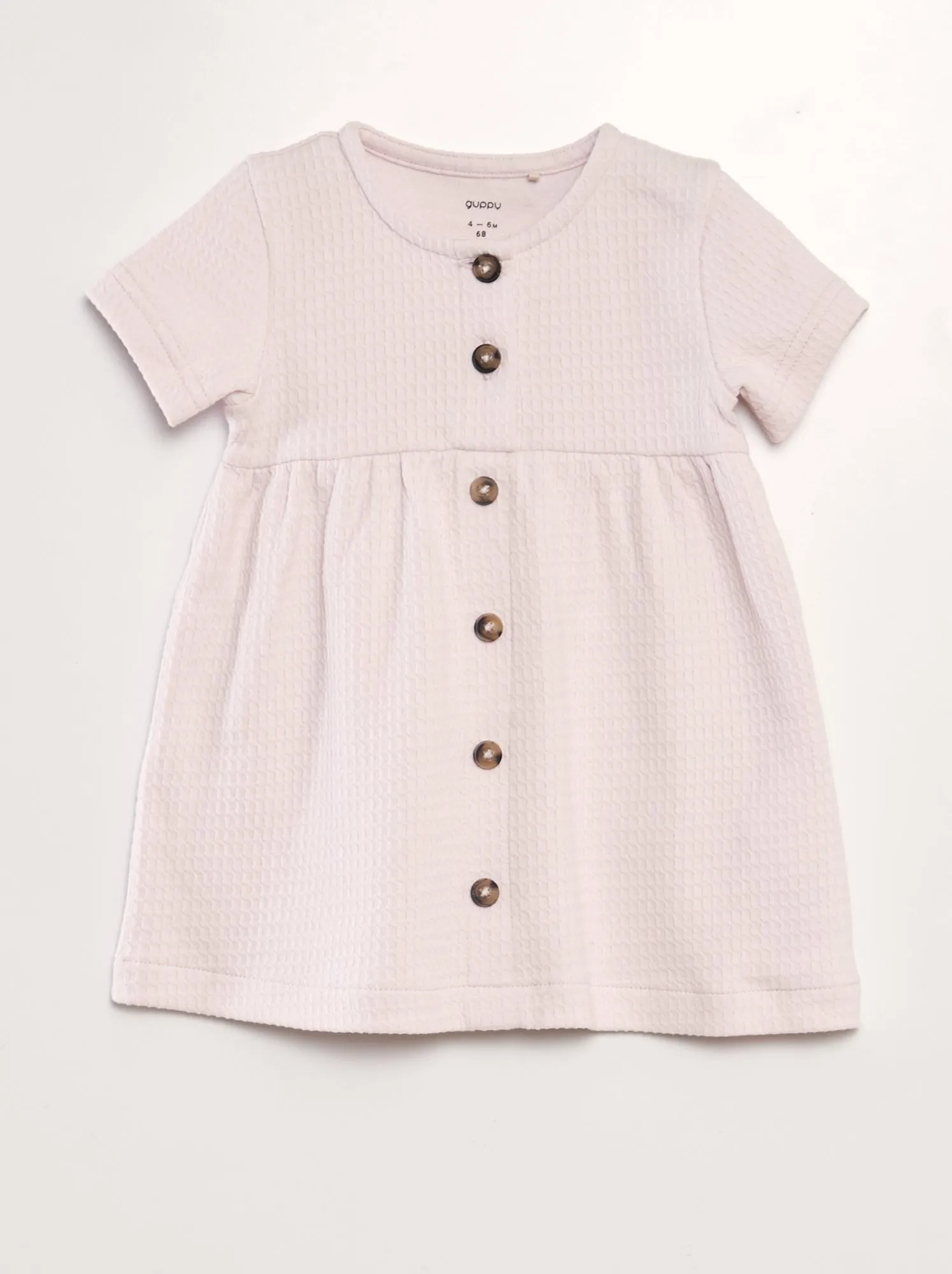 Vestito a nido d'ape - ROSA