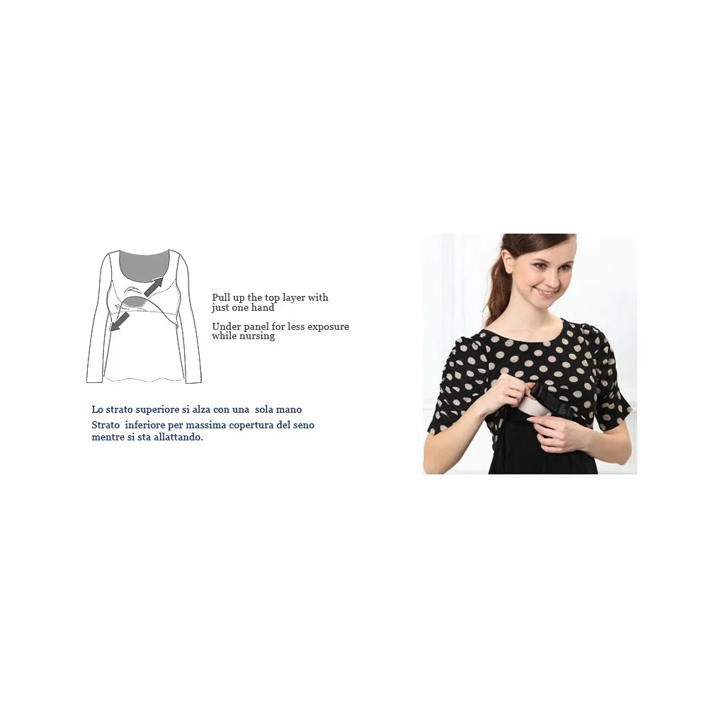 Vestito a Pois Premaman Allattamento