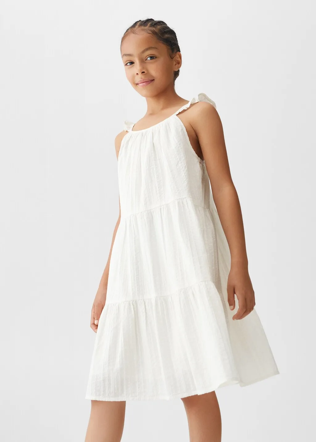 Vestito cotone volant