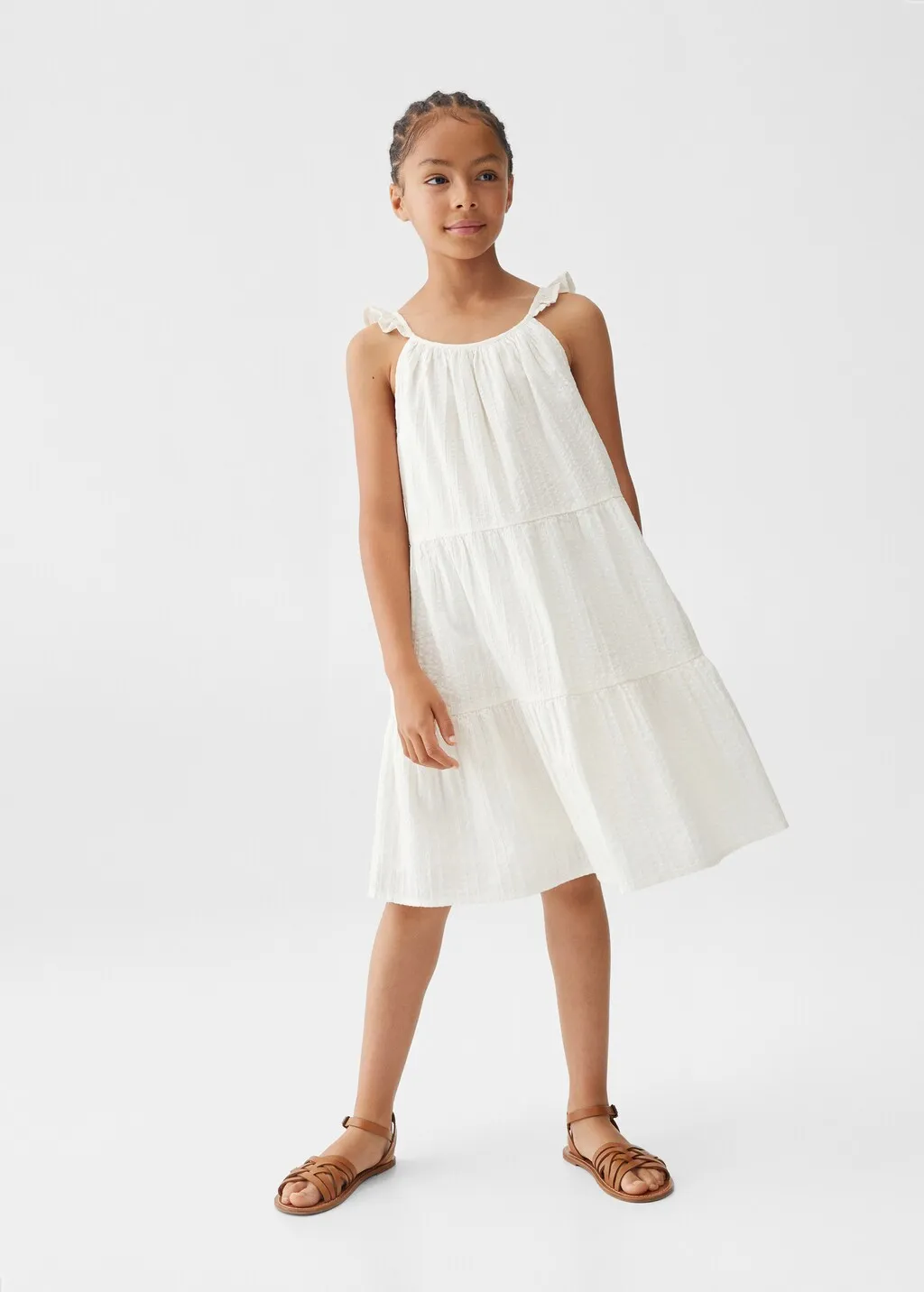 Vestito cotone volant