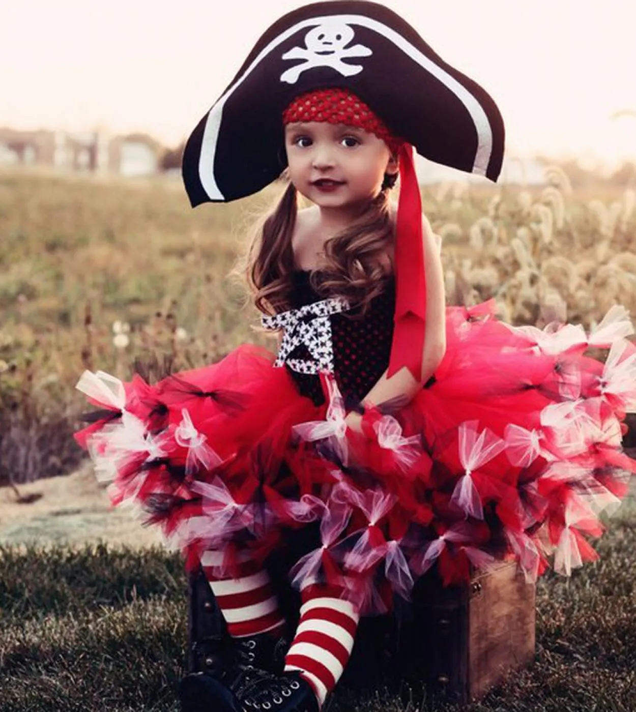 Vestito da tutu pirata per ragazze Costume cosplay di Halloween per bambini Ragazza Principessa Abiti da festa Bambini Capitano