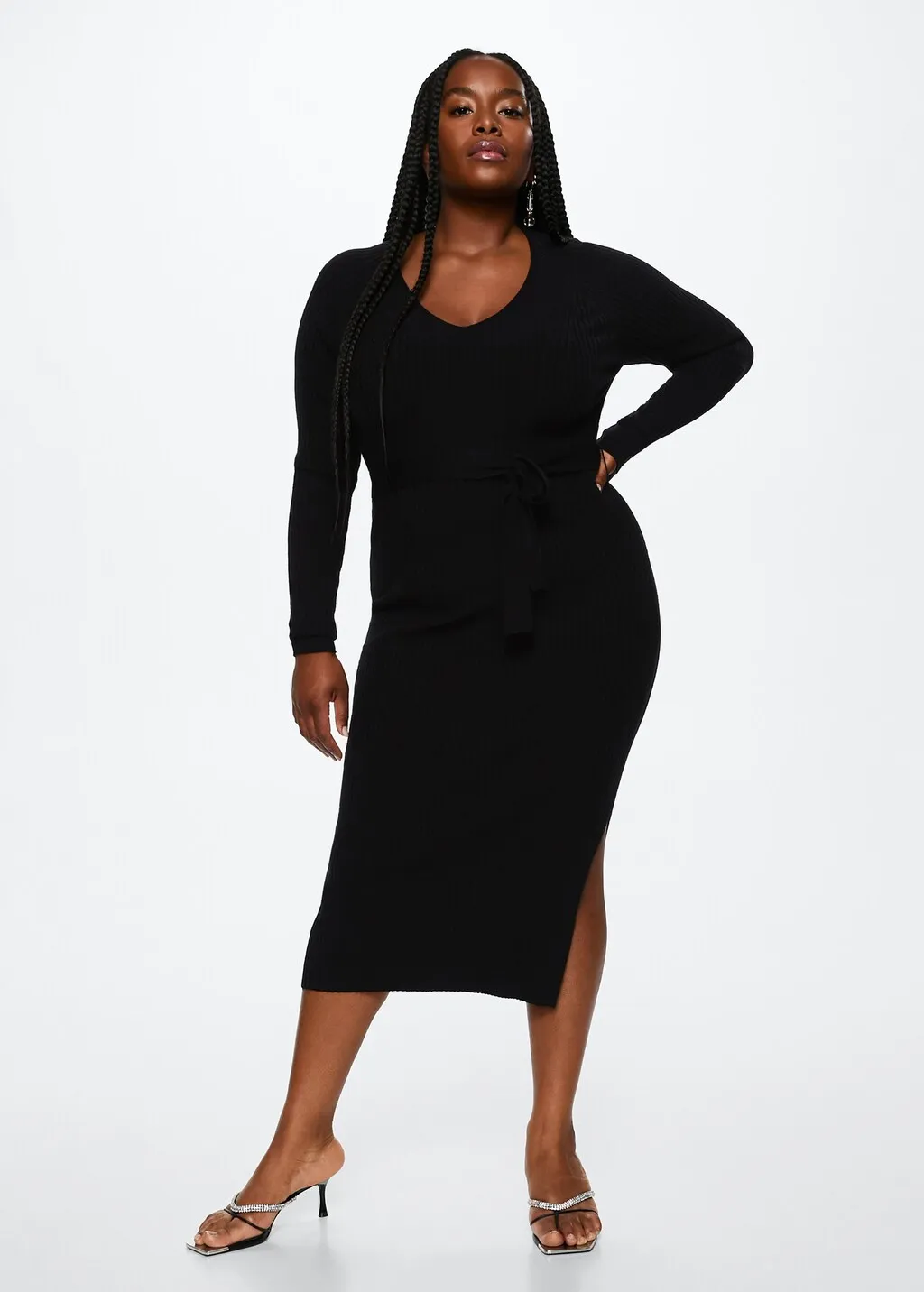 Vestito maglia fiocco