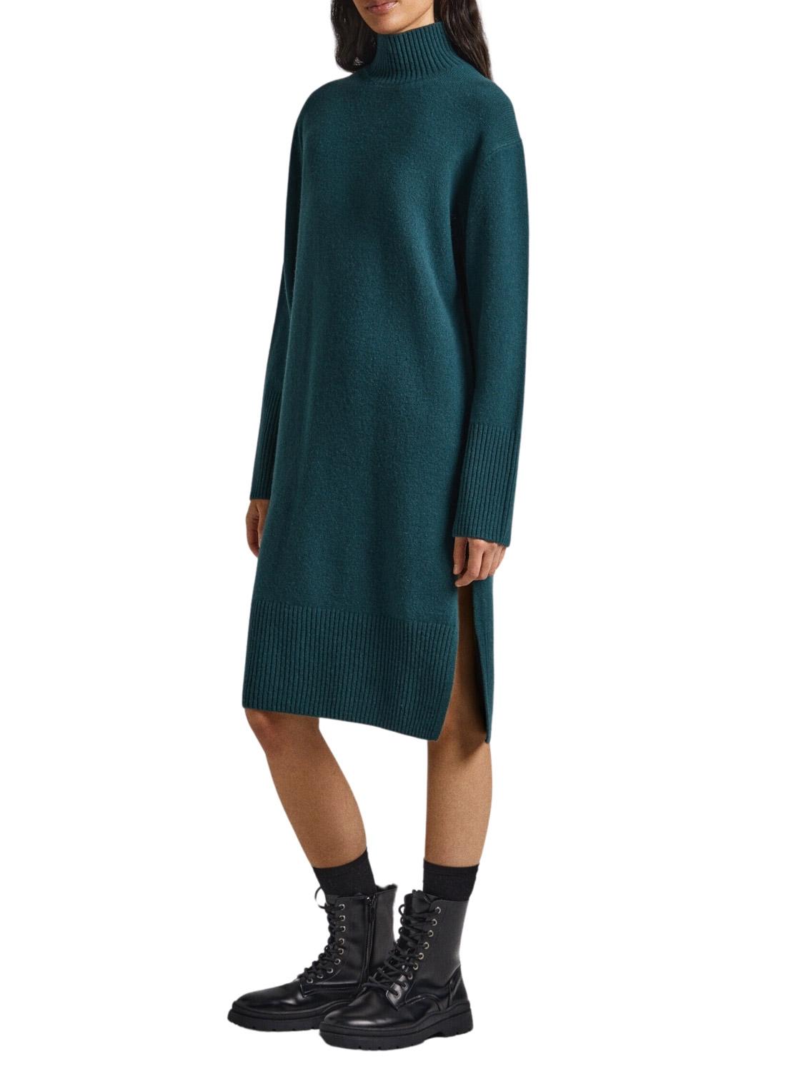 Vestito Pepe Jeans Dasya Knitted Verde per Donna