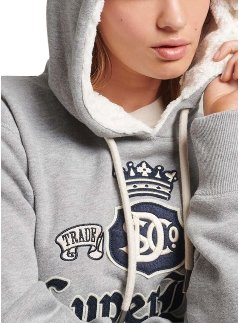 Vestito Superdry  Pride In Craft Hooded Donna Grigio