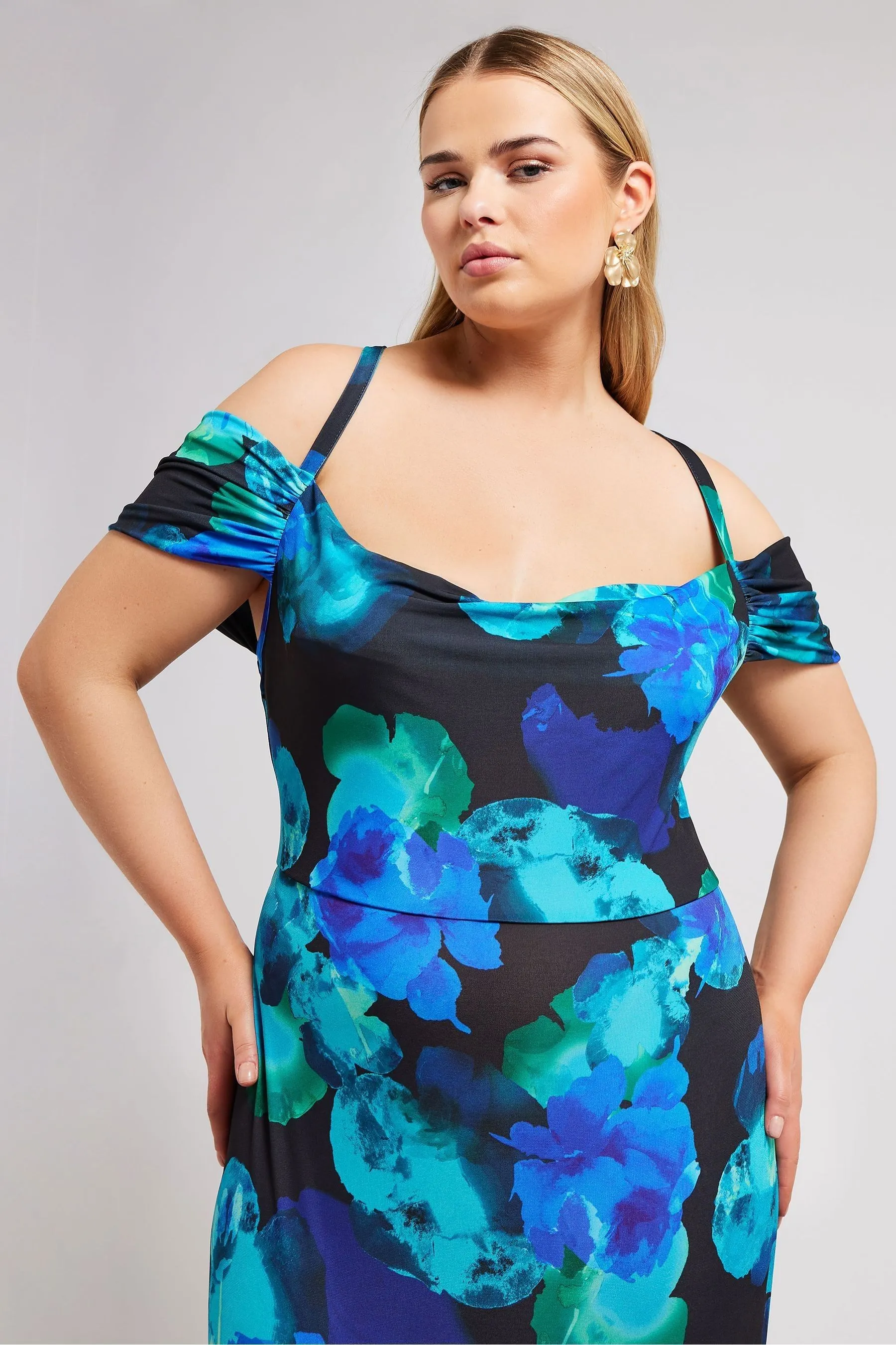 Yours Curve London - Abito con spalle scoperte