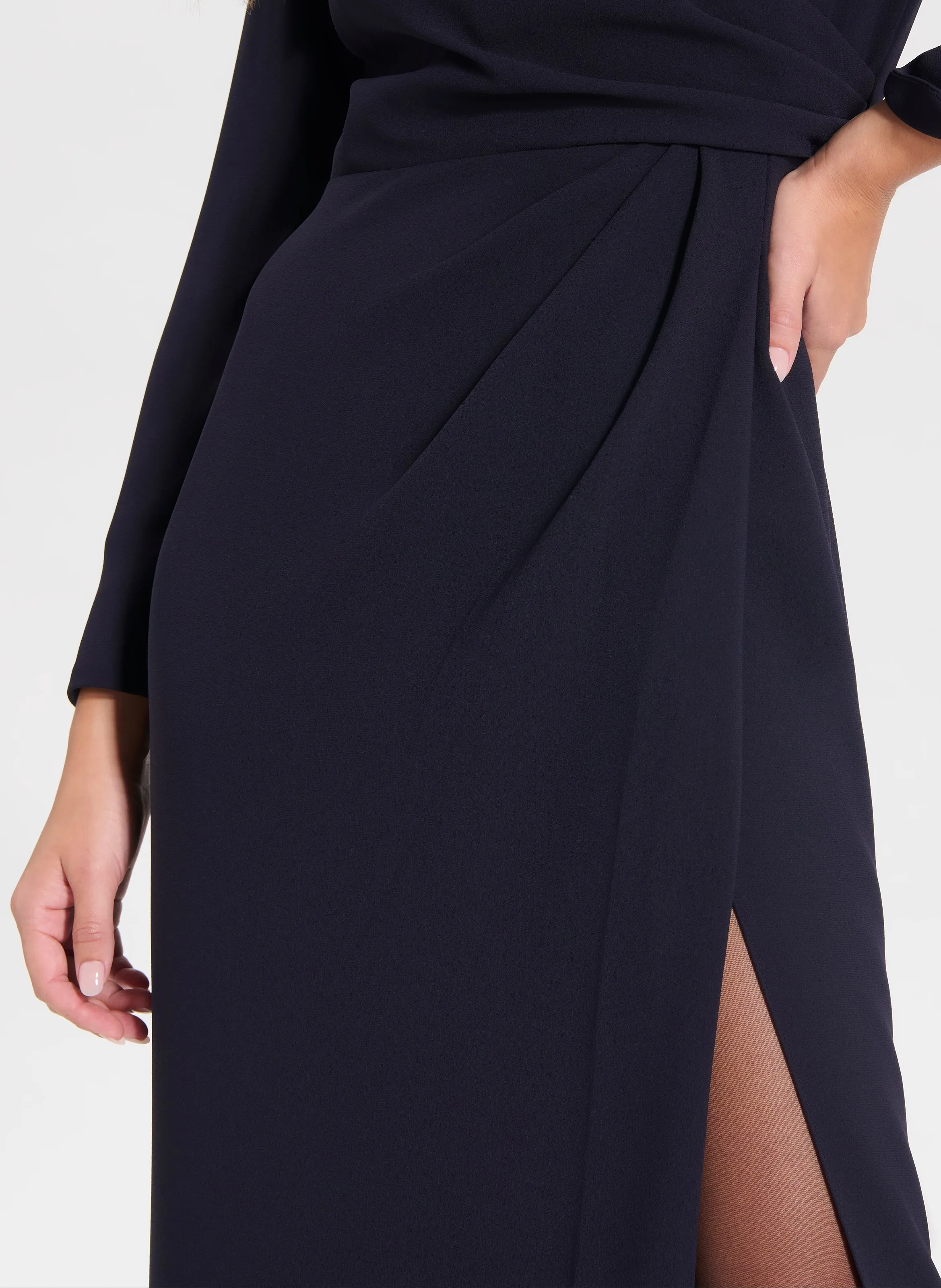  ZAPA   RANGIO - Abito lungo drappeggiato | Blu